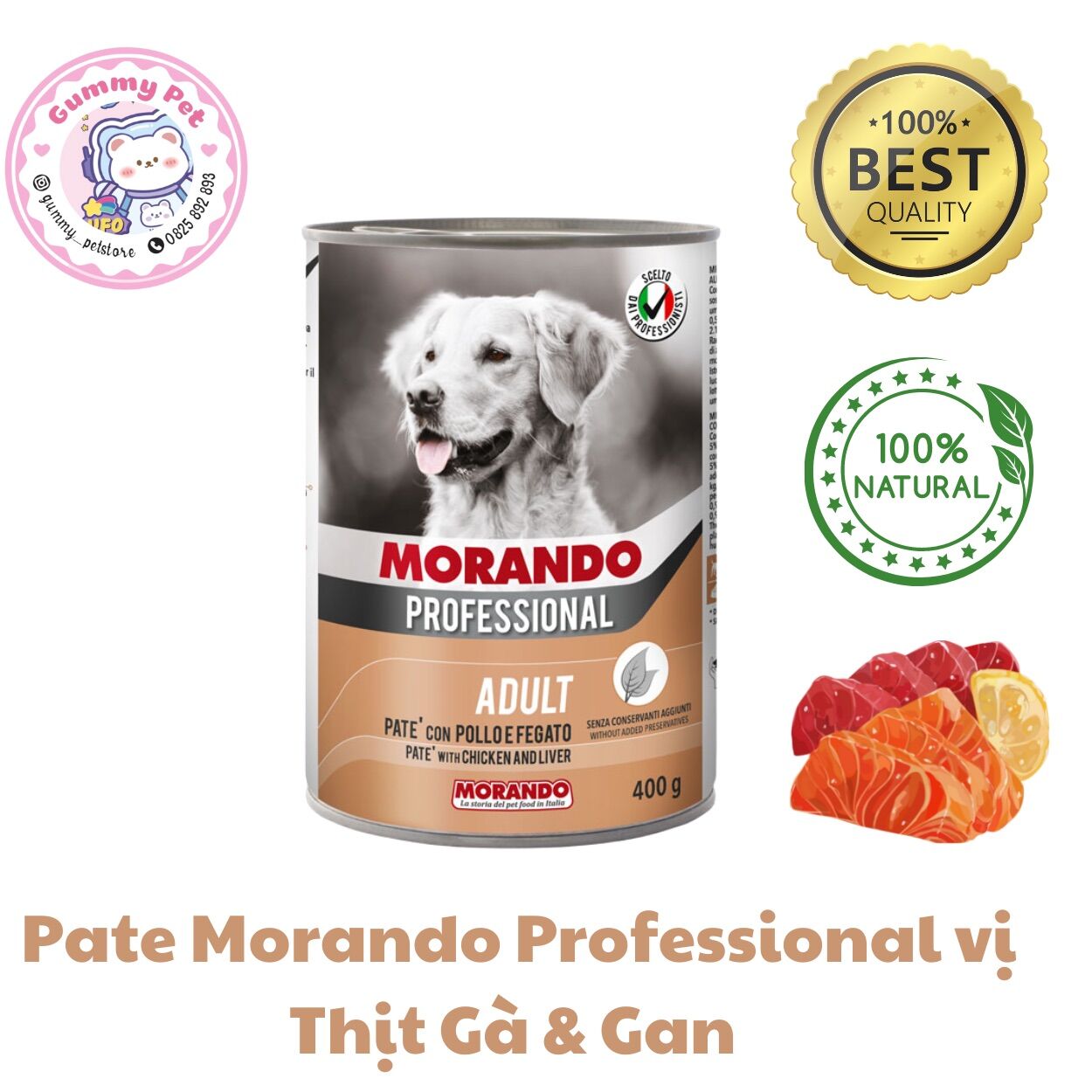 [HCM] PATE MORANDO CHO CHÓ [LON 400gr] - GUMMY PET STORE