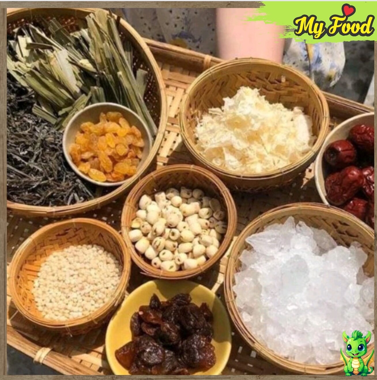 set 500g chè sâm bổ lượng 10 vị  tặng quà tự chọn
