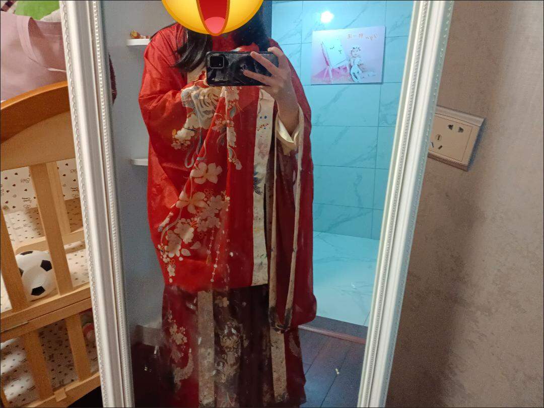 Hán phục cổ trang chiết eo nữ 3 mảnh có khoác