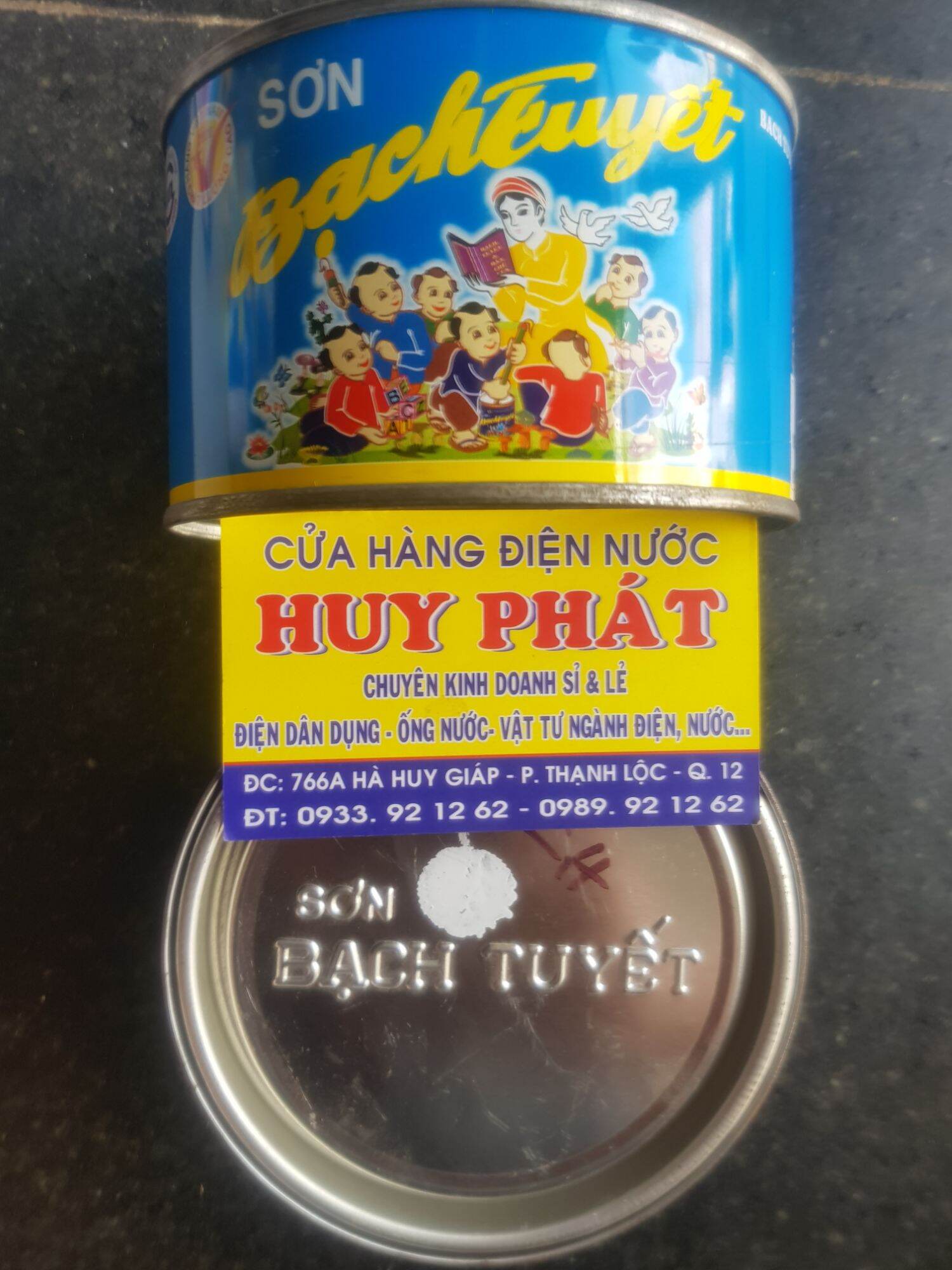 Sơn dầu BẠCH TUYẾT  Trắng-100 ( trắng bóng) , hủ 400g, 800g...