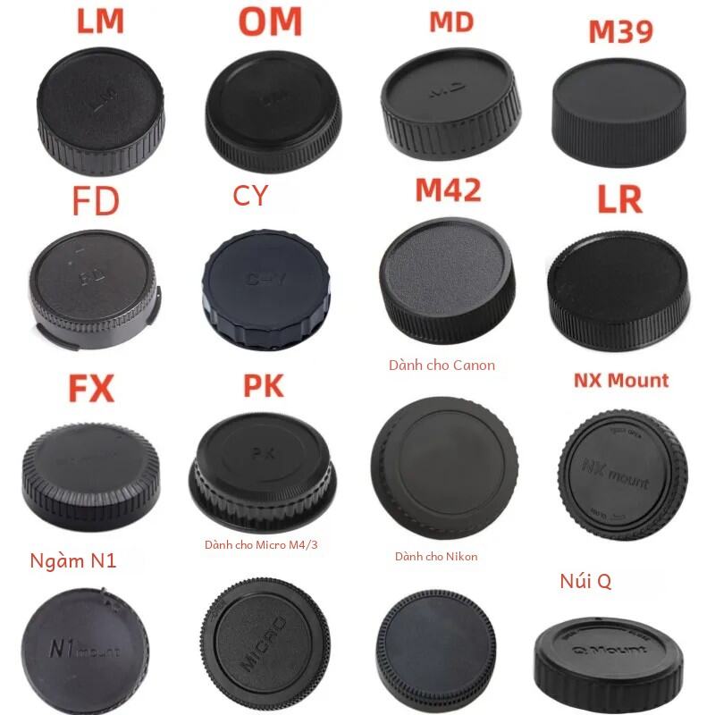 1 Chiếc Đa Năng Nắp Ống Kính Phía Sau Cho Máy Ảnh Tương Thích Với Canon Nikon Sony Pentax Olympus Micro M4/3 Panasonic Samsung Leica Fujifilm
