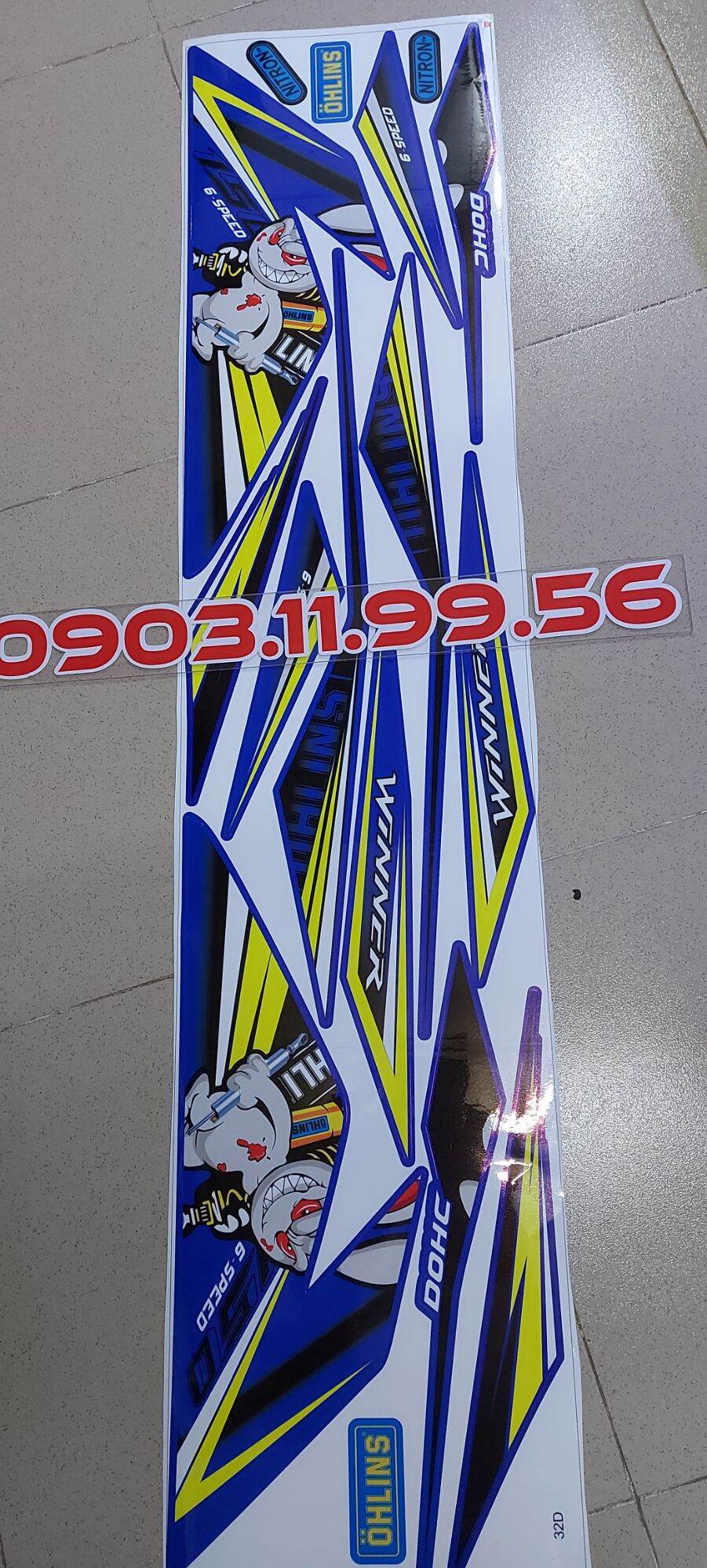tem rời winner v1 xanh thỏ ohlin