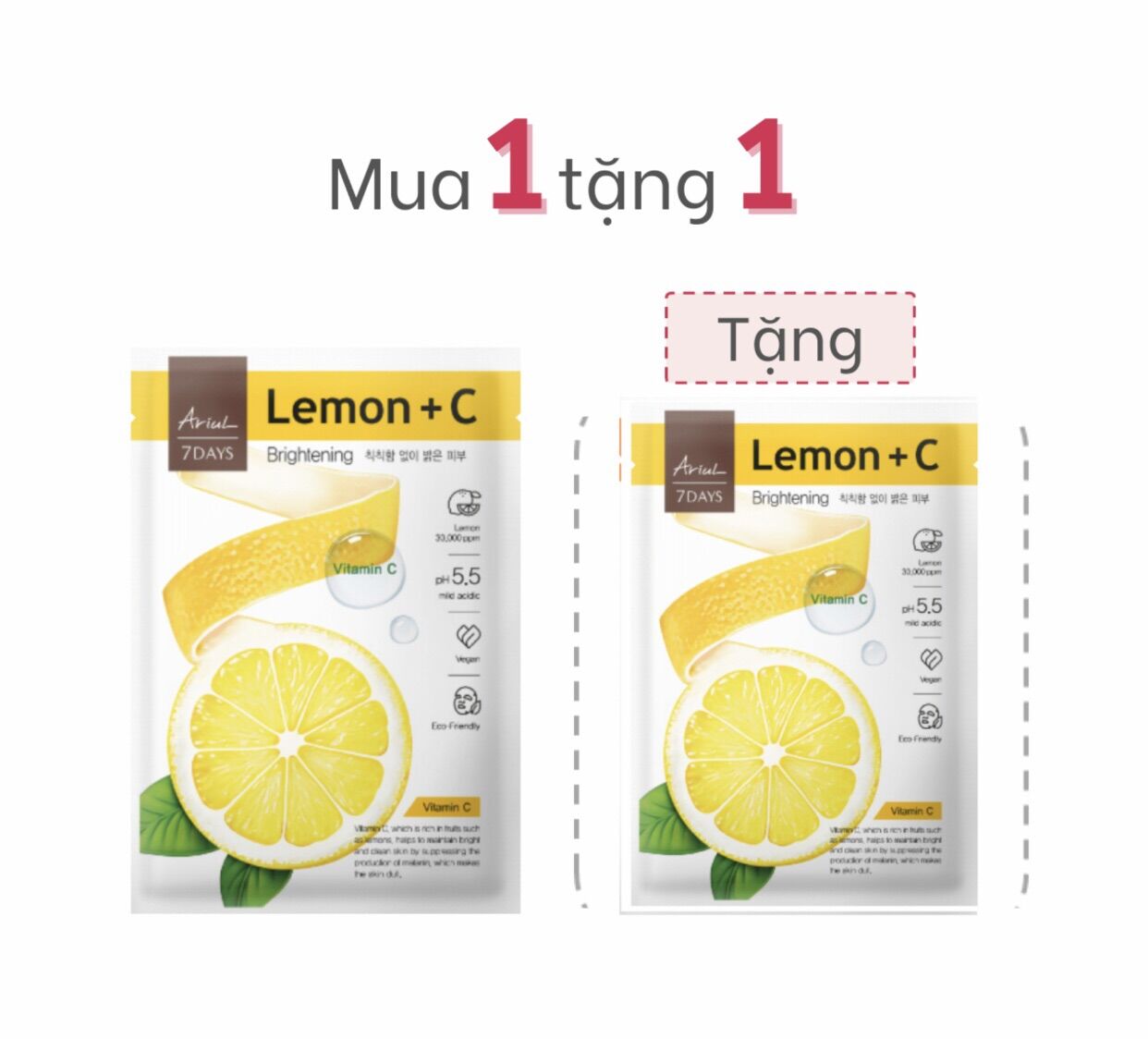 Mặt nạ ariul 7 days mask chanh lemon + c 25ml