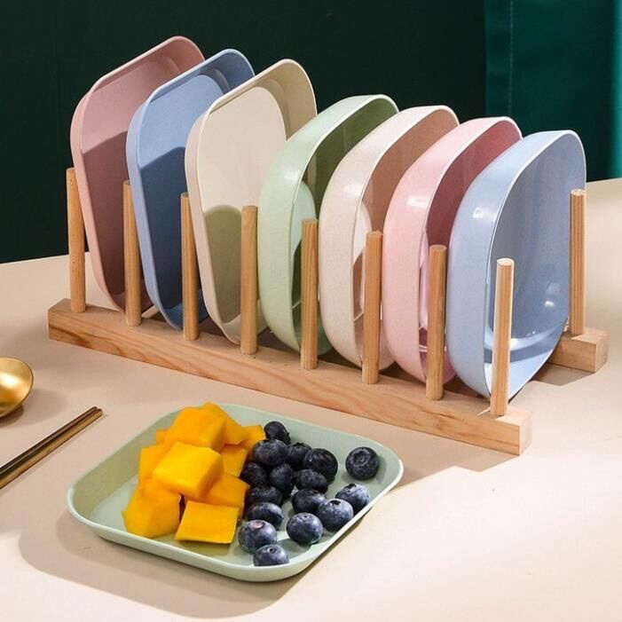 Set 8 đĩa lúa mạch màu pastel