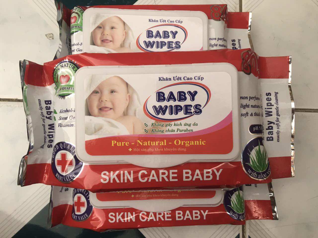 KHĂN ƯỚT BABYWIPES ĐỎ 80GR KHÔNG MÙI