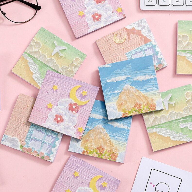 Giấy note , giấy ghi chú 50 tờ 7.5x7.5cm