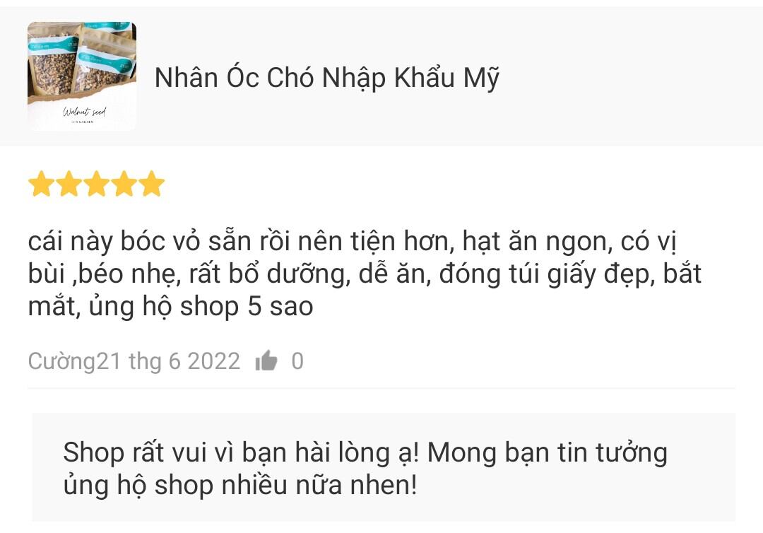 Nhân Óc Chó Nhập Khẩu Mỹ
