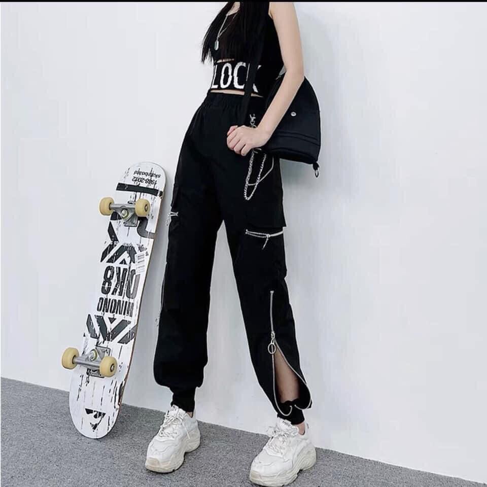 Quần kaki túi hộp kéo khoá xịn xò
