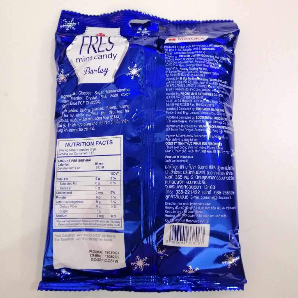 KẸO BẠC HÀ FRES MINT CANDY BARLEY 150G