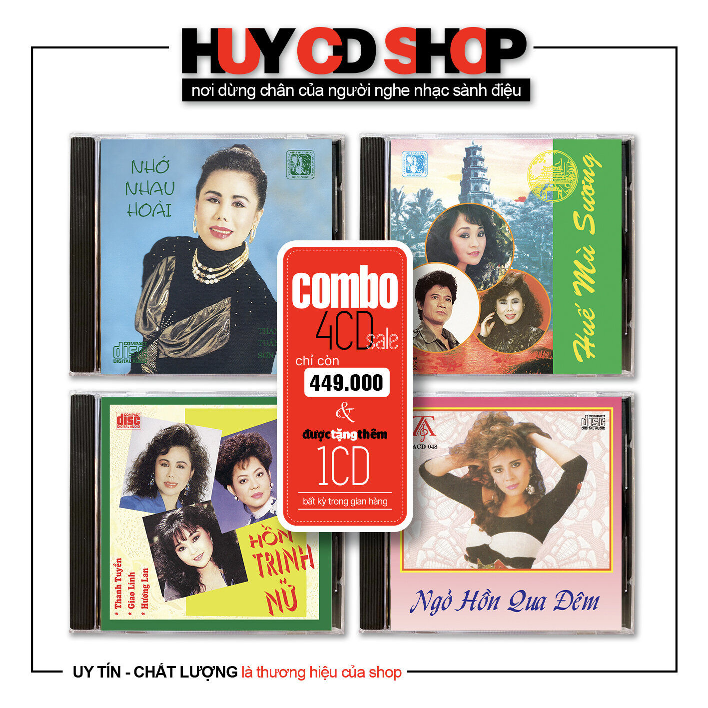 4 đĩa CD Nhạc vàng trữ tình Bolero CB1 tổng hợp các ca sĩ nổi tiếng Đĩa lòng trắng Chất Lượng cao HUY CD SHOP