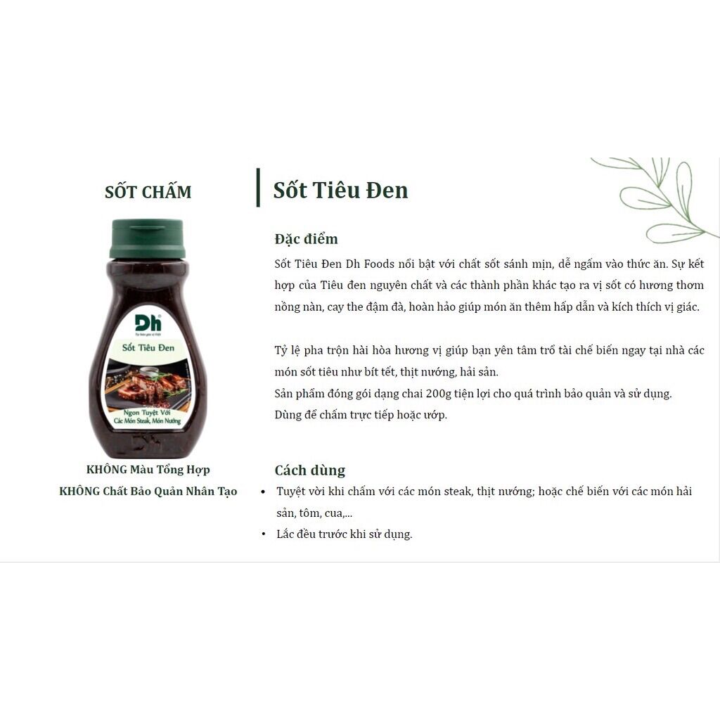 Sốt tiêu đen chai 200gr