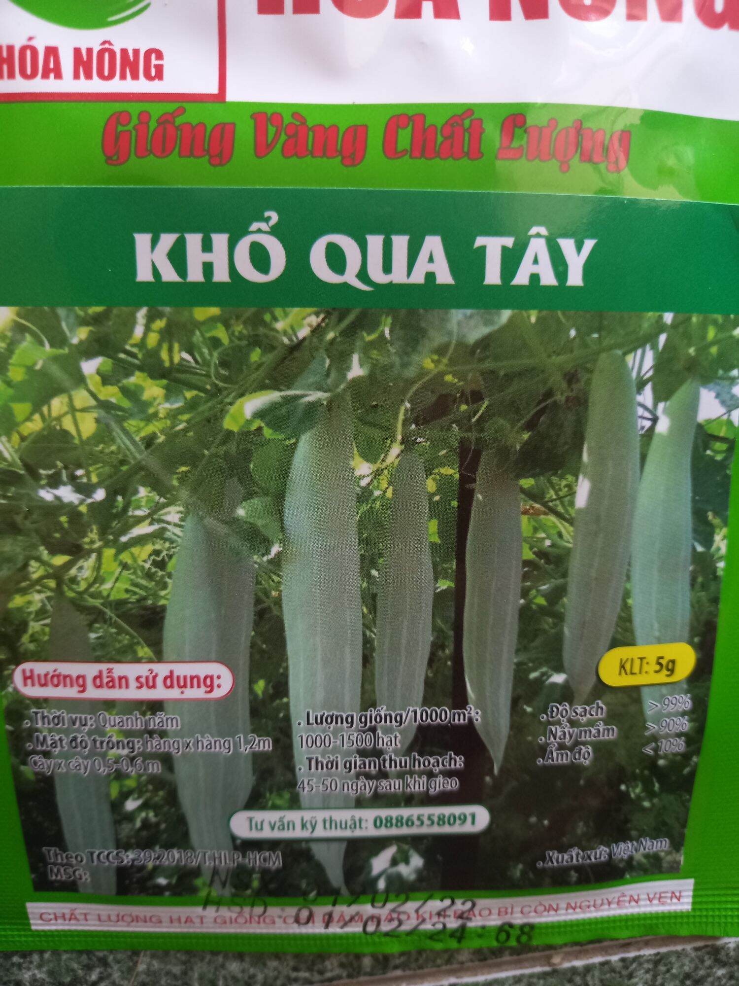 Hạt  khổ qua tây  5g giống  chất lượng