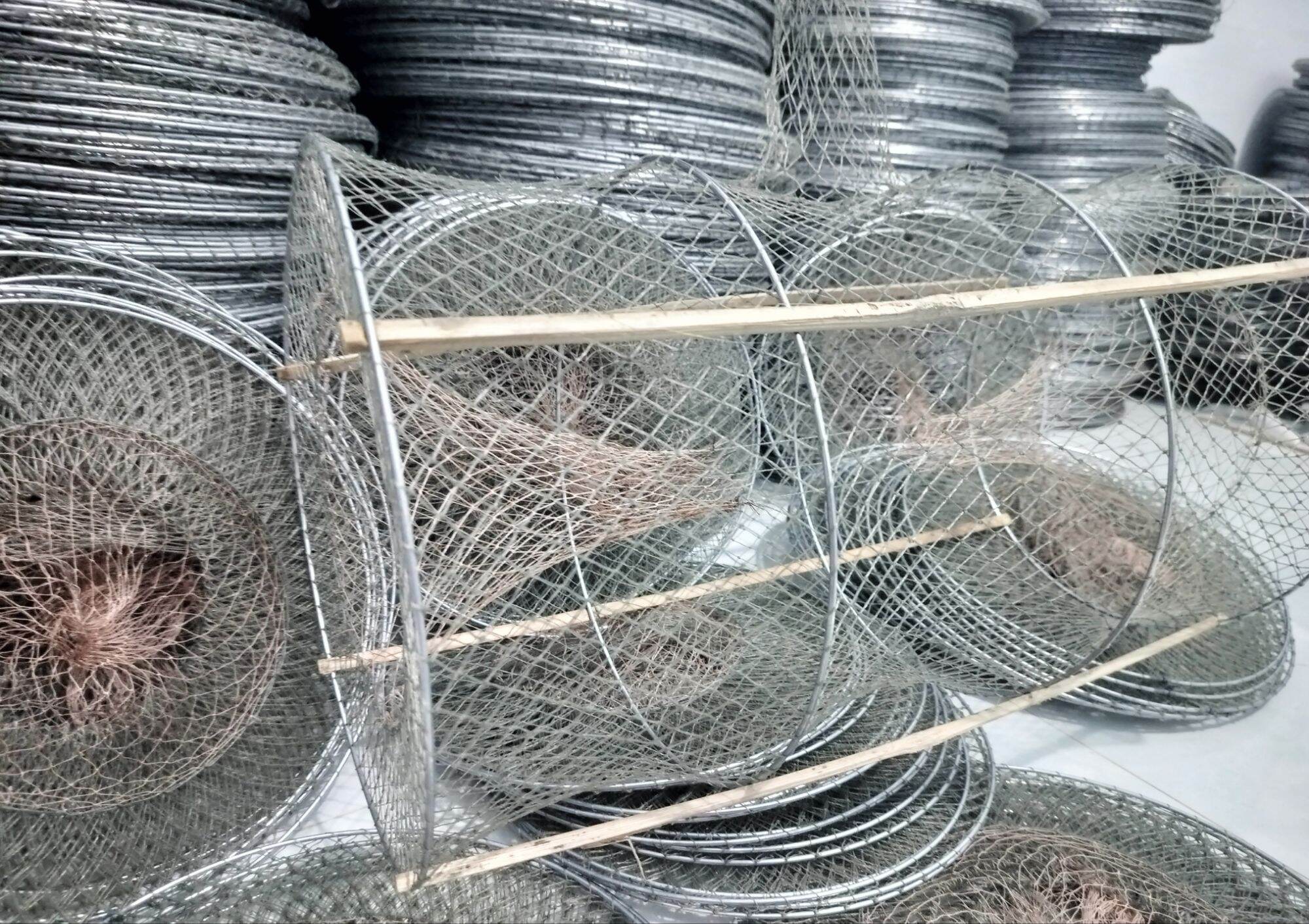 lờ cá lóc cải tiến vành sắt 32*53 4 vành hôm chỉ