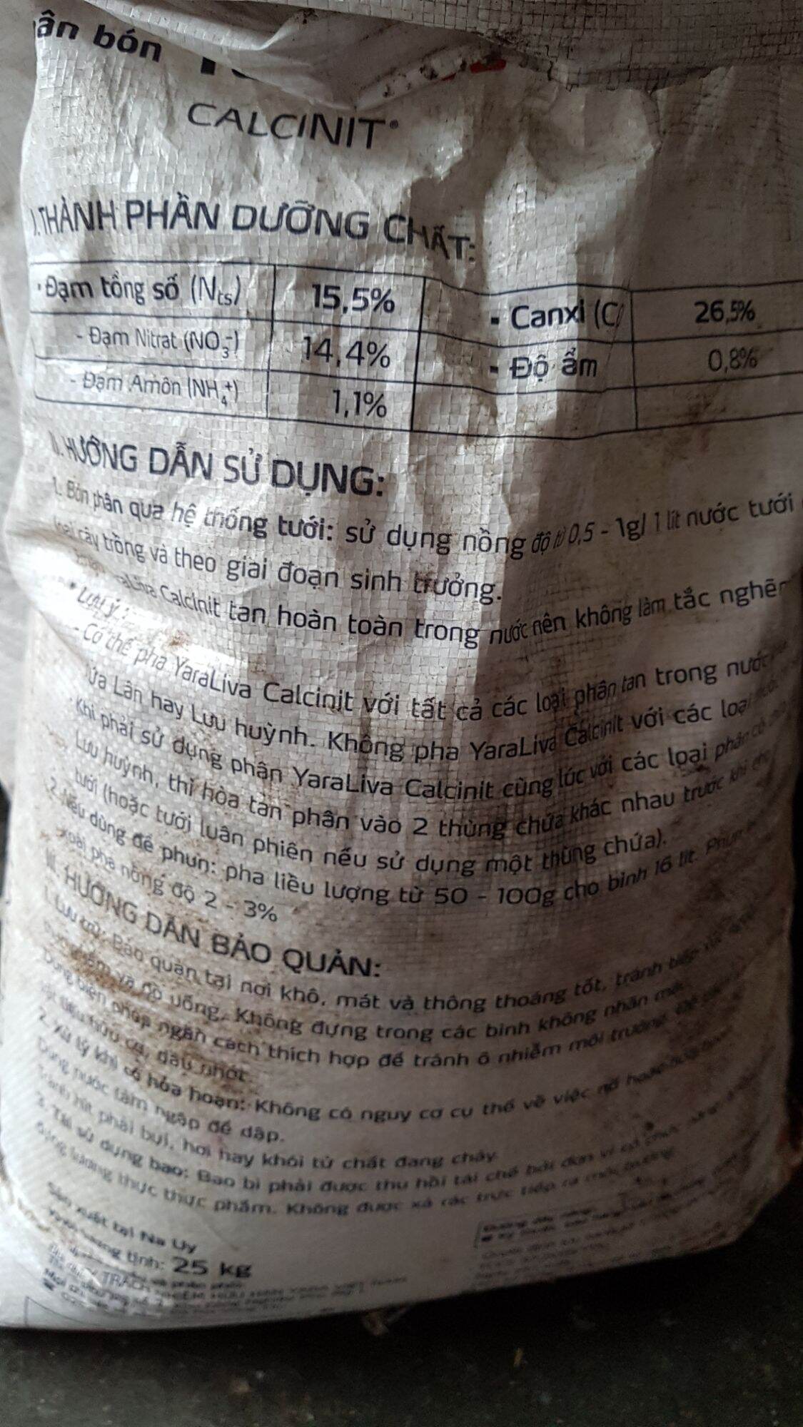 Phân bón Yara Liva CALCINIT (Nhật) 1kg