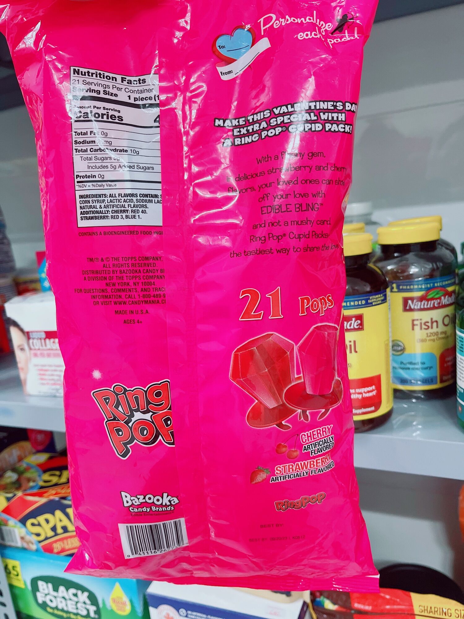 Kẹo Nhẫn Mỹ Ring Pop Bịch 21 chiếc