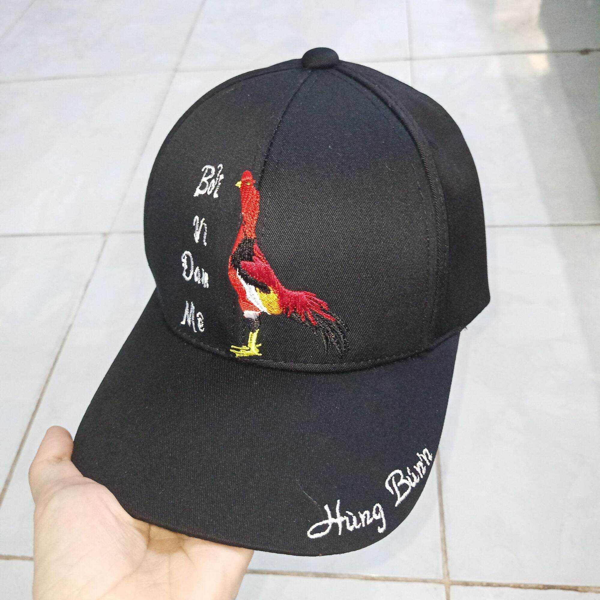 Nón lưỡi trai, mũ lưỡi trai, nón kết nam nữ thêu hình gà chọi đẹp thời trang