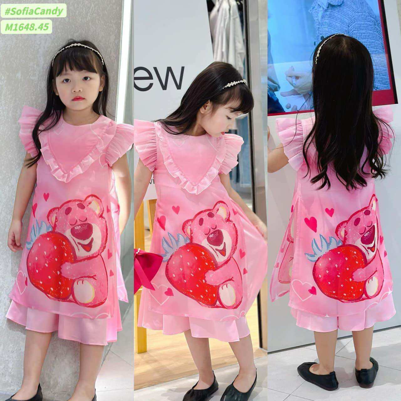 Váy Gấu Dâu Babydol 10-42Ki
