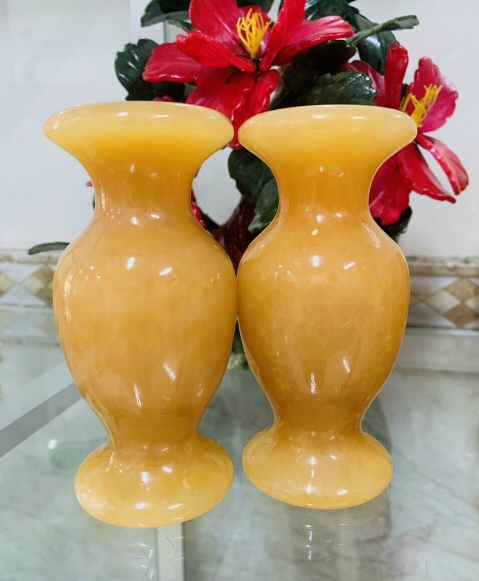 Lục bình đá ngọc Hoàng long tự nhiên 12cm