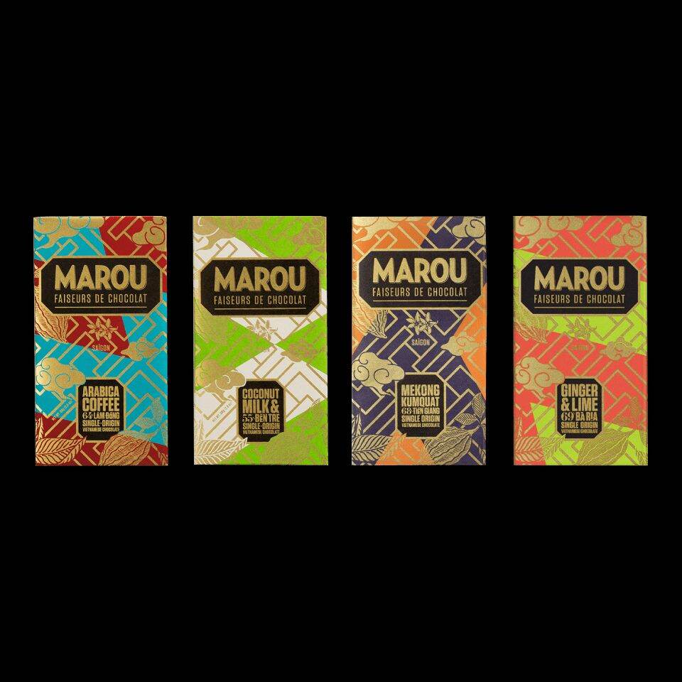 Socola Marou sữa dừa Bến Tre 55% cacao thanh 80g