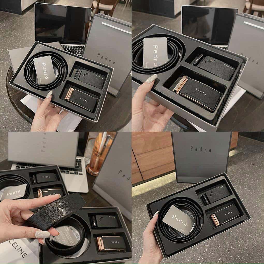 Dây nịt/ thắt lưng nam 2 mặt thương hiệu pedro sang trọng