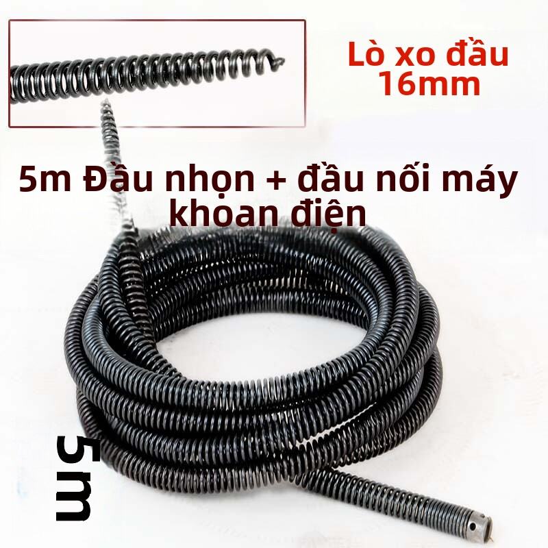 Máy Thông Tắc Ống Mềm Lò Xo Mềm Dụng Cụ Thông Tắc Ống Gia Dụng Đục Lỗ Cầm Tay Đầu Nối Máy Khoan Điện