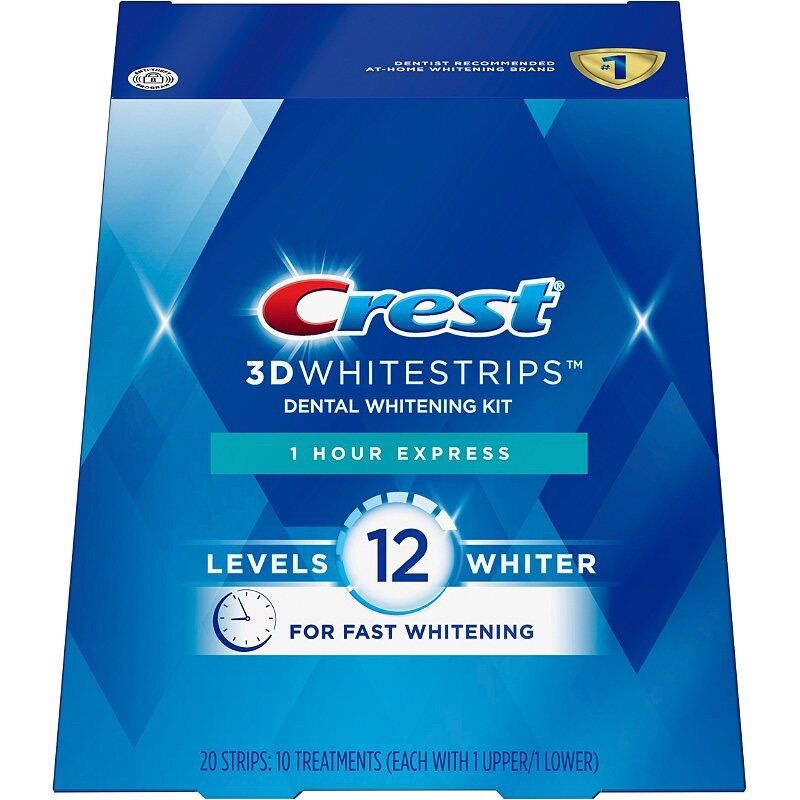 Miếng dán trắng răng Crest 3D White Whitestrips 1 Hour Express