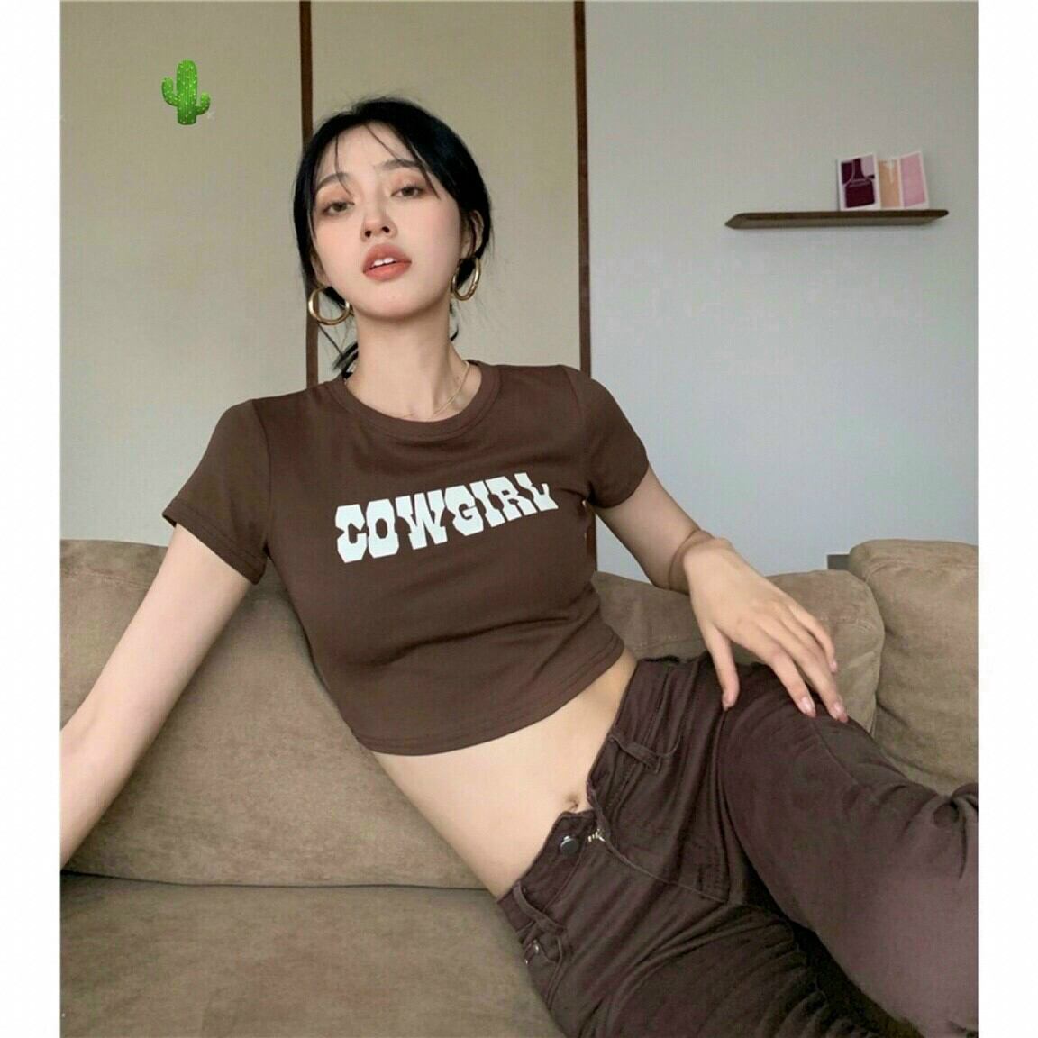 ÁO THUN IN CHỮ ÁO CROPTOP FORM 45KG(PC)