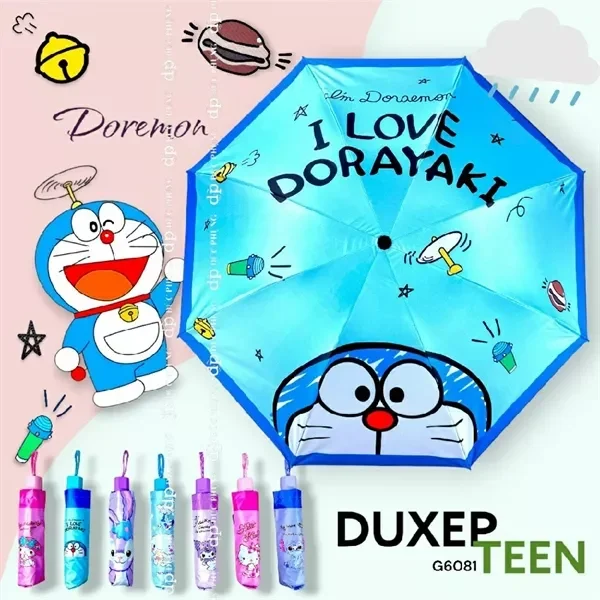 Dù gấp gọn hoạt hình Hello Kitty Doremon và thỏ