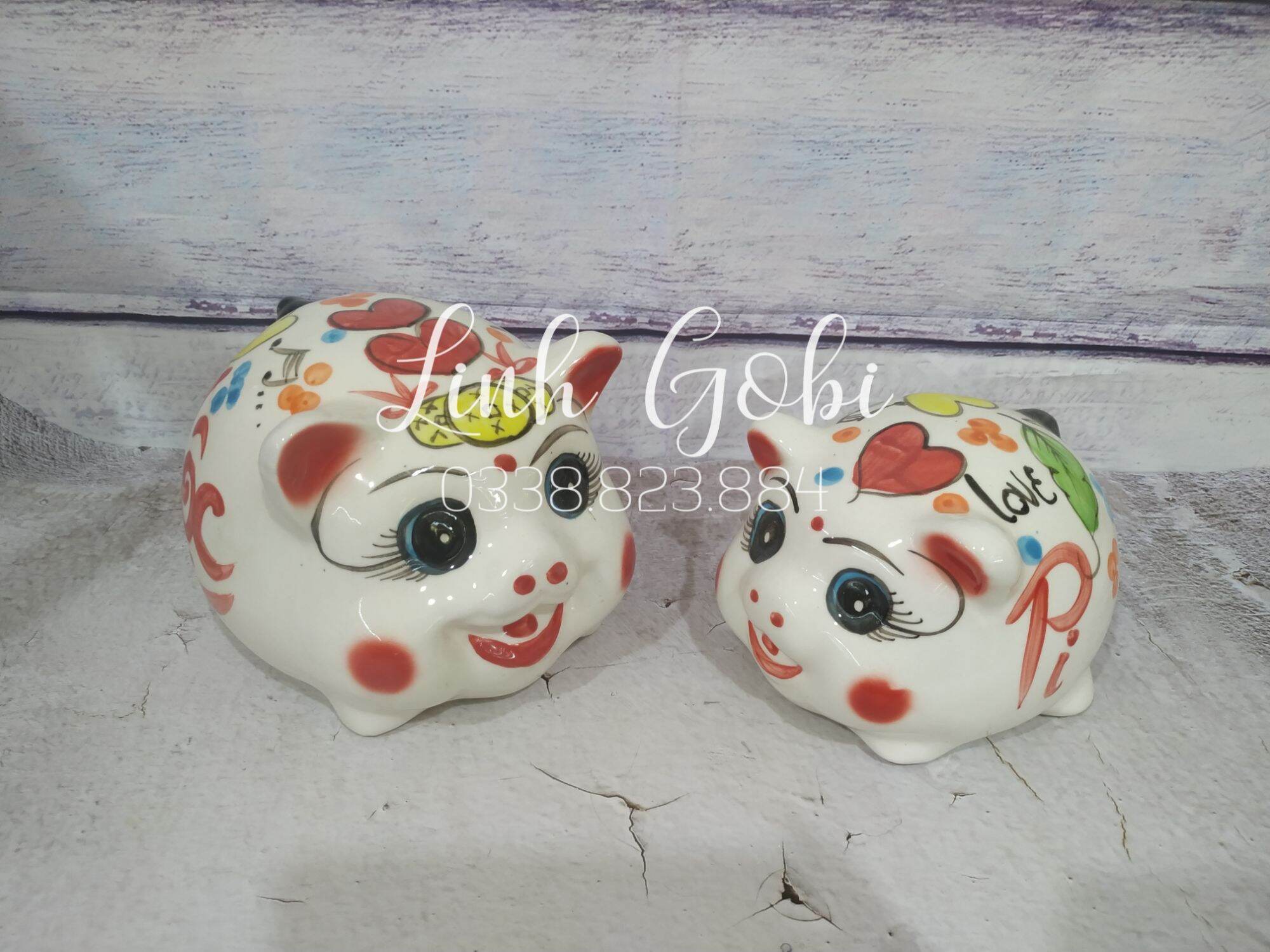 Heo sứ tiết kiệm , lợn sứ Bát tràng
