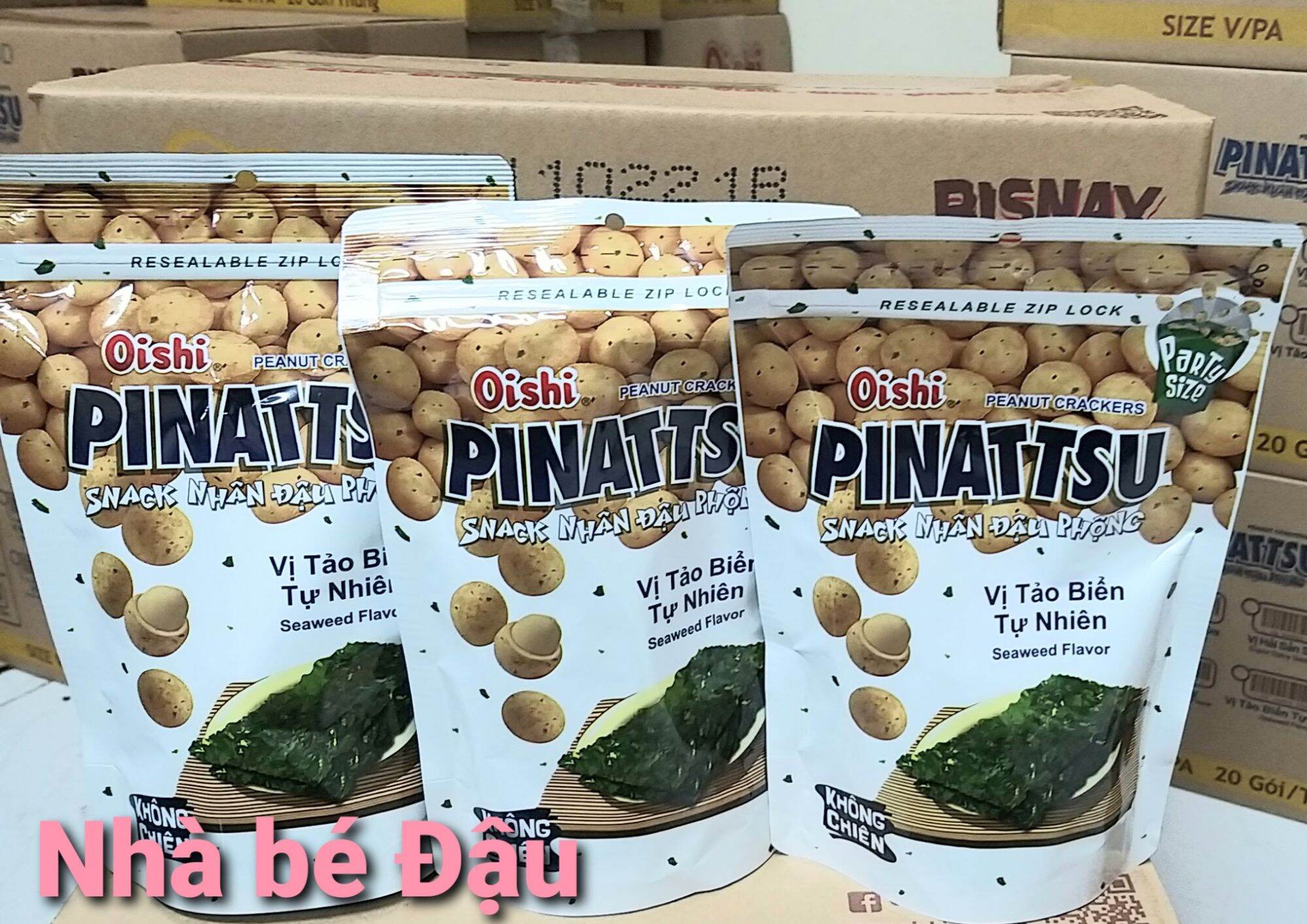 Combo 10 gói Snack đậu phộng Oishi Pinattsu vị Tảo biển tự nhiên 85gr 10