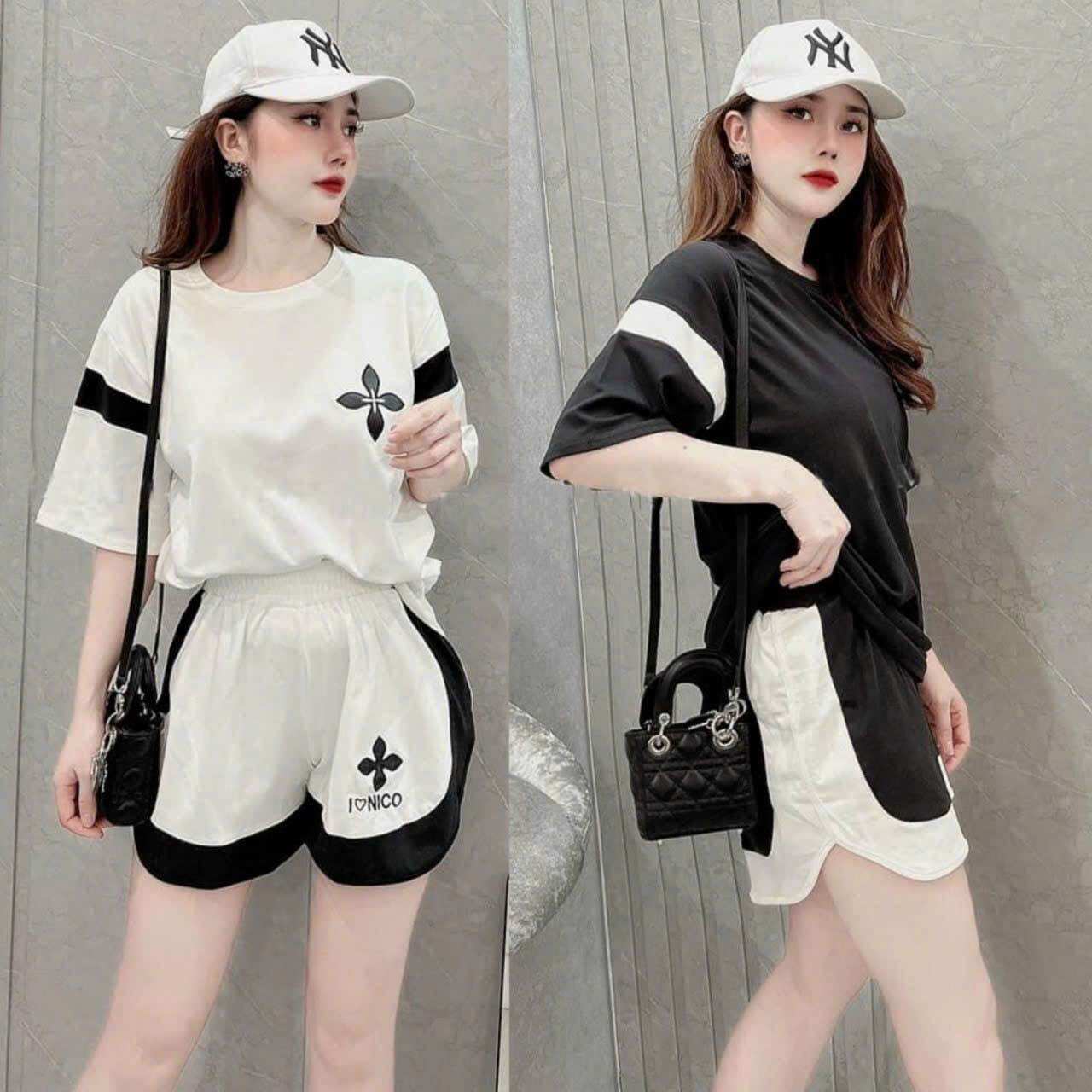 SÉT BỘ SHORT COTTON THÊU LOGO CAO CẤP