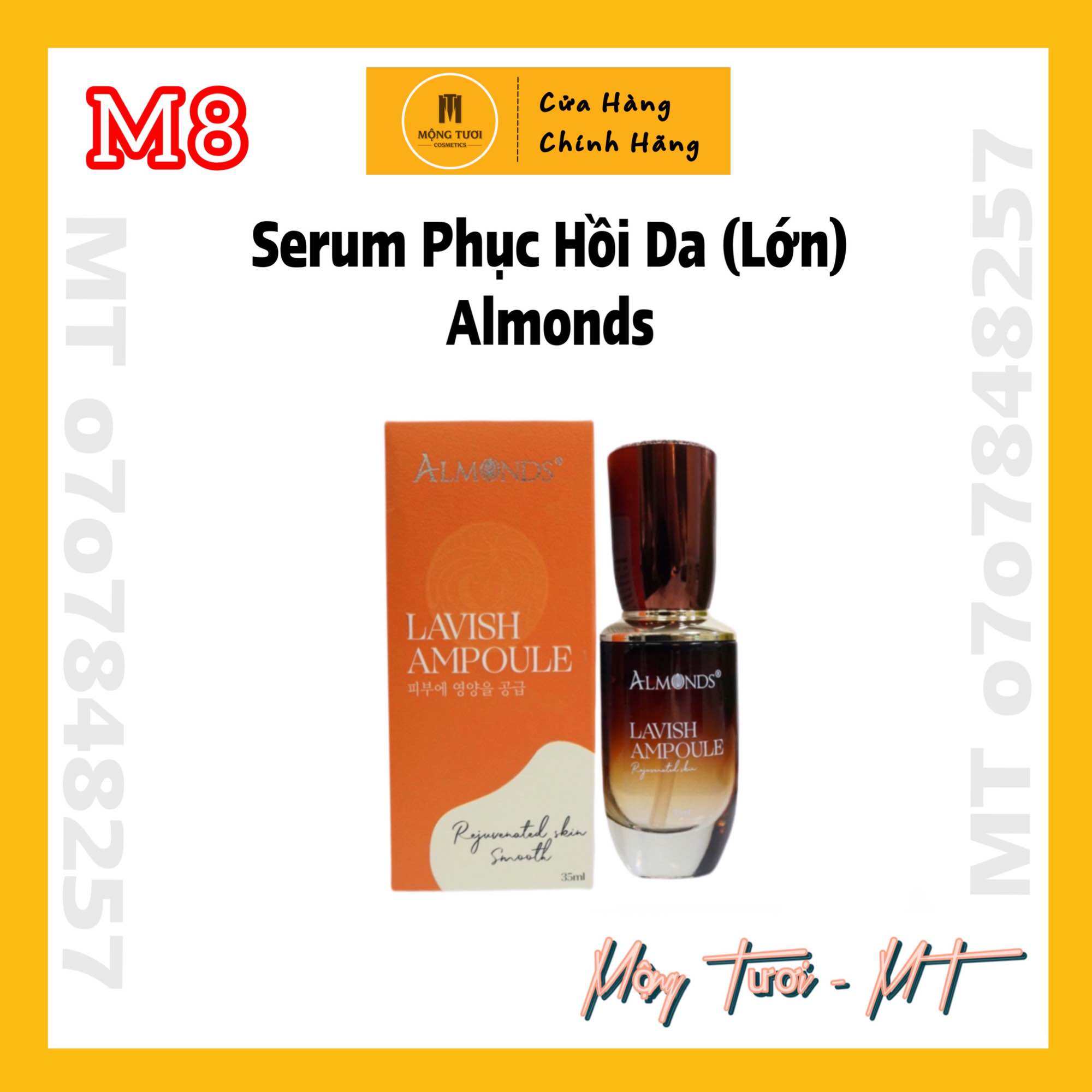 M8 Chính Hãng - Tinh chất serum phuc hôi da Almonds35ml