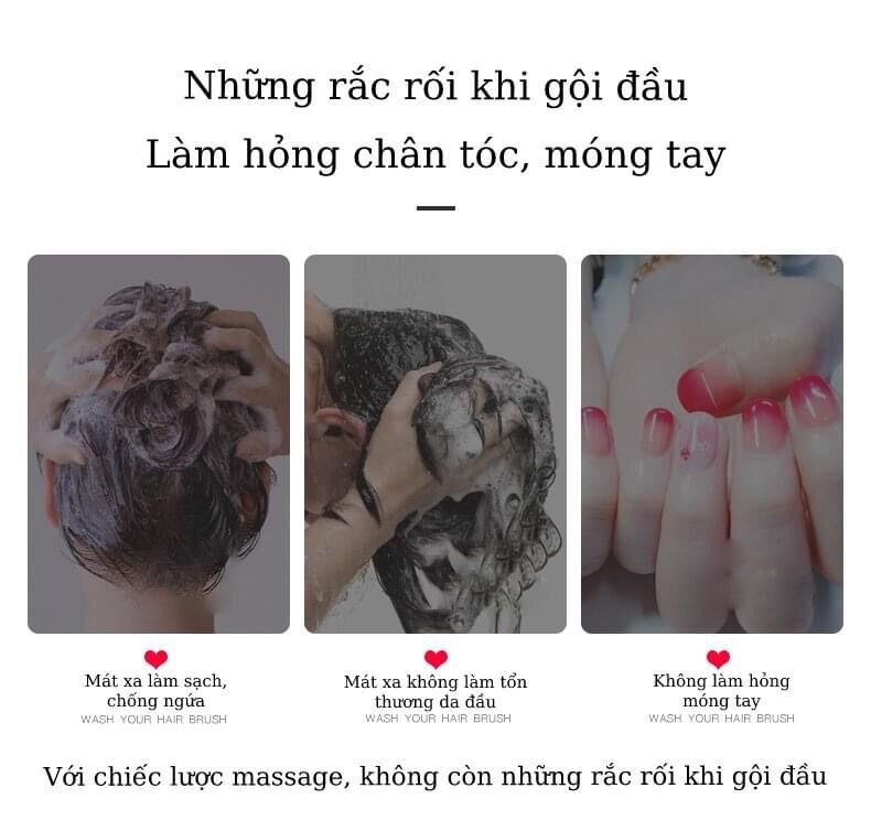 Lược gội đầu, massage da đầu