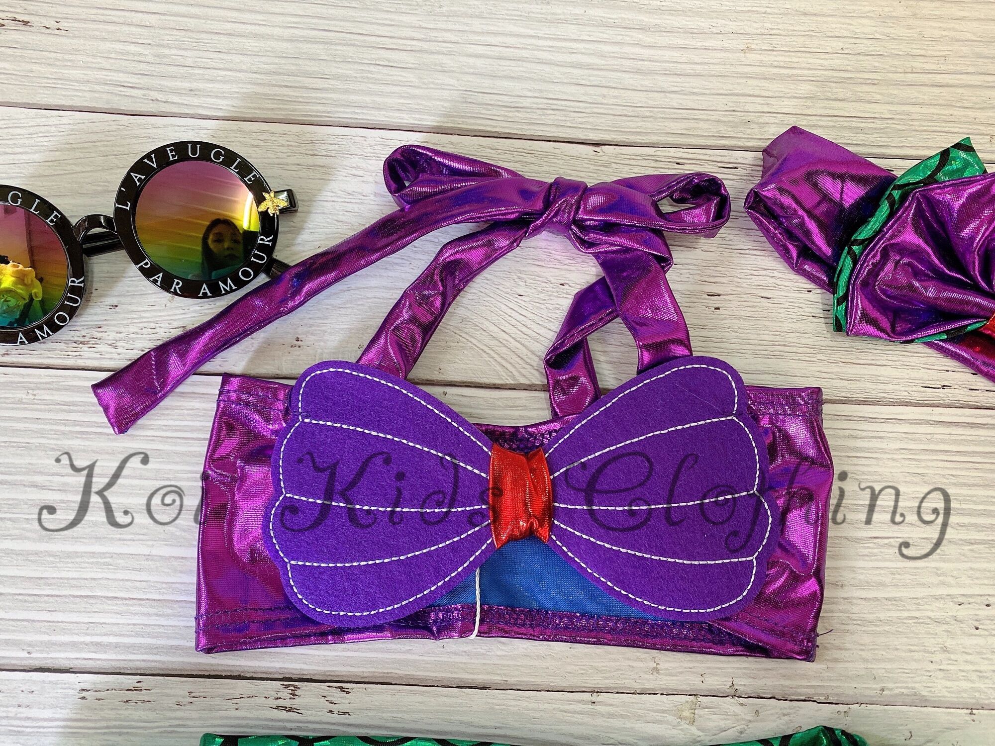 Set đồ bơi bikini nàng tiên cá cho bé gái (3m-5y)
