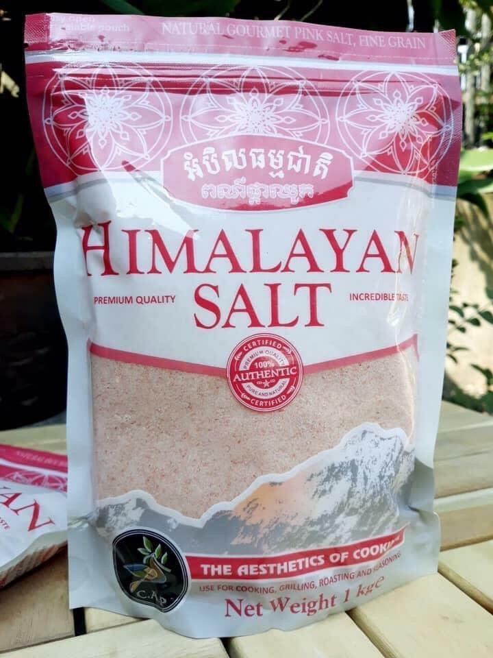 Muối hồng Himalayan Campuchia cho bé ăn dặm - tách lẻ 100g - nguyên túi 1kg