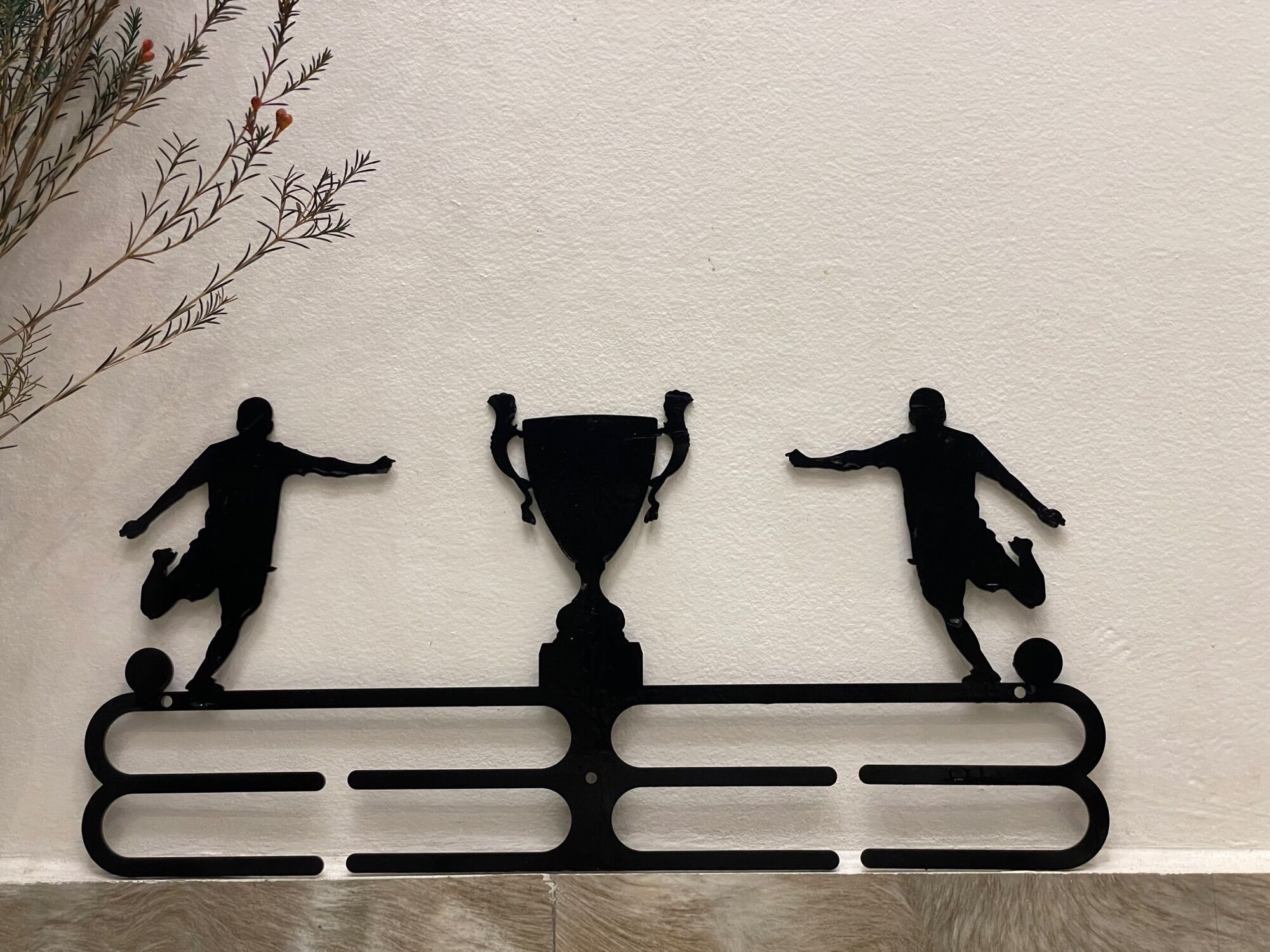 Giá treo huy chương, decor treo tường - đá bóng, tặng kèm đinh, vít, nở