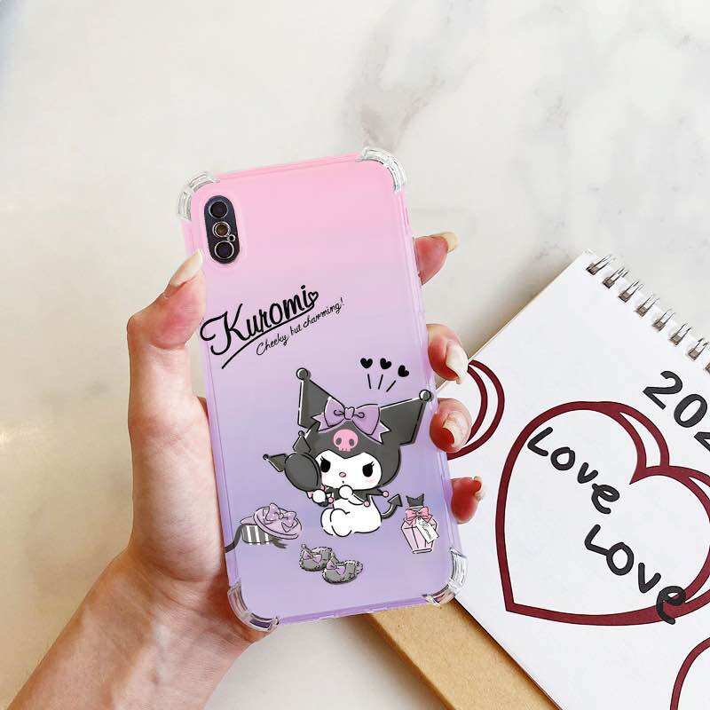 Ốp Lưng dành cho iPhone Kuromi 255 256 Chống Sốc Trong Suốt Bảo Vệ Camera 6/6s/7/8/Plus/X/XS/11/12/1