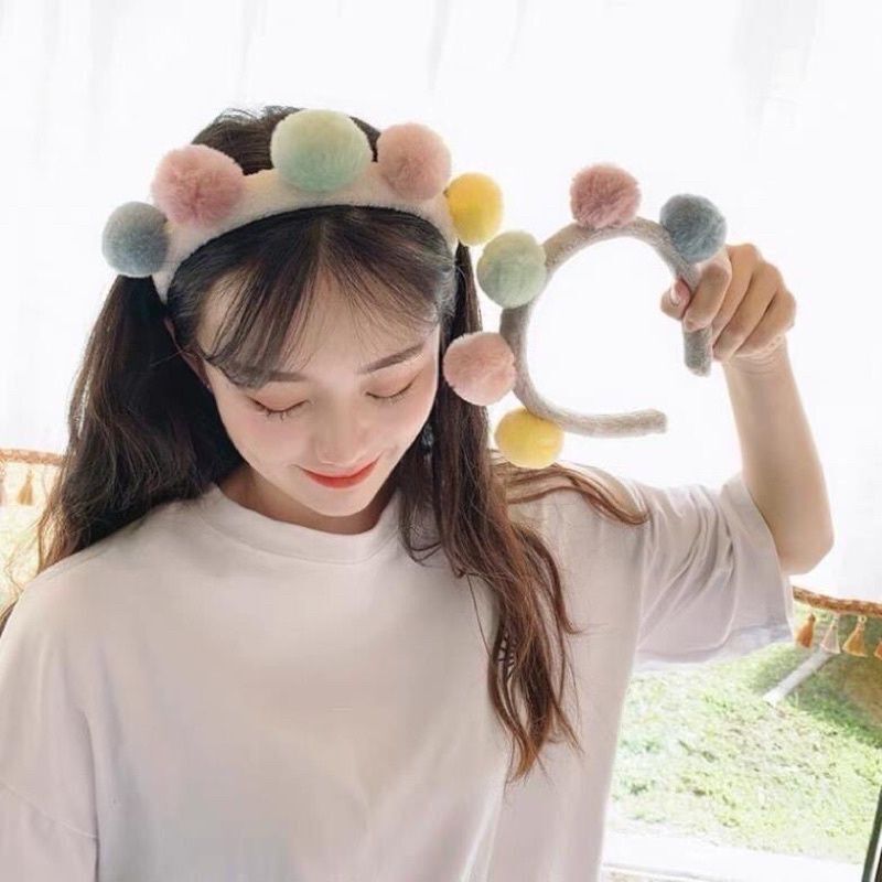 Băng đô cài tóc rửa mặt 5 cục bông