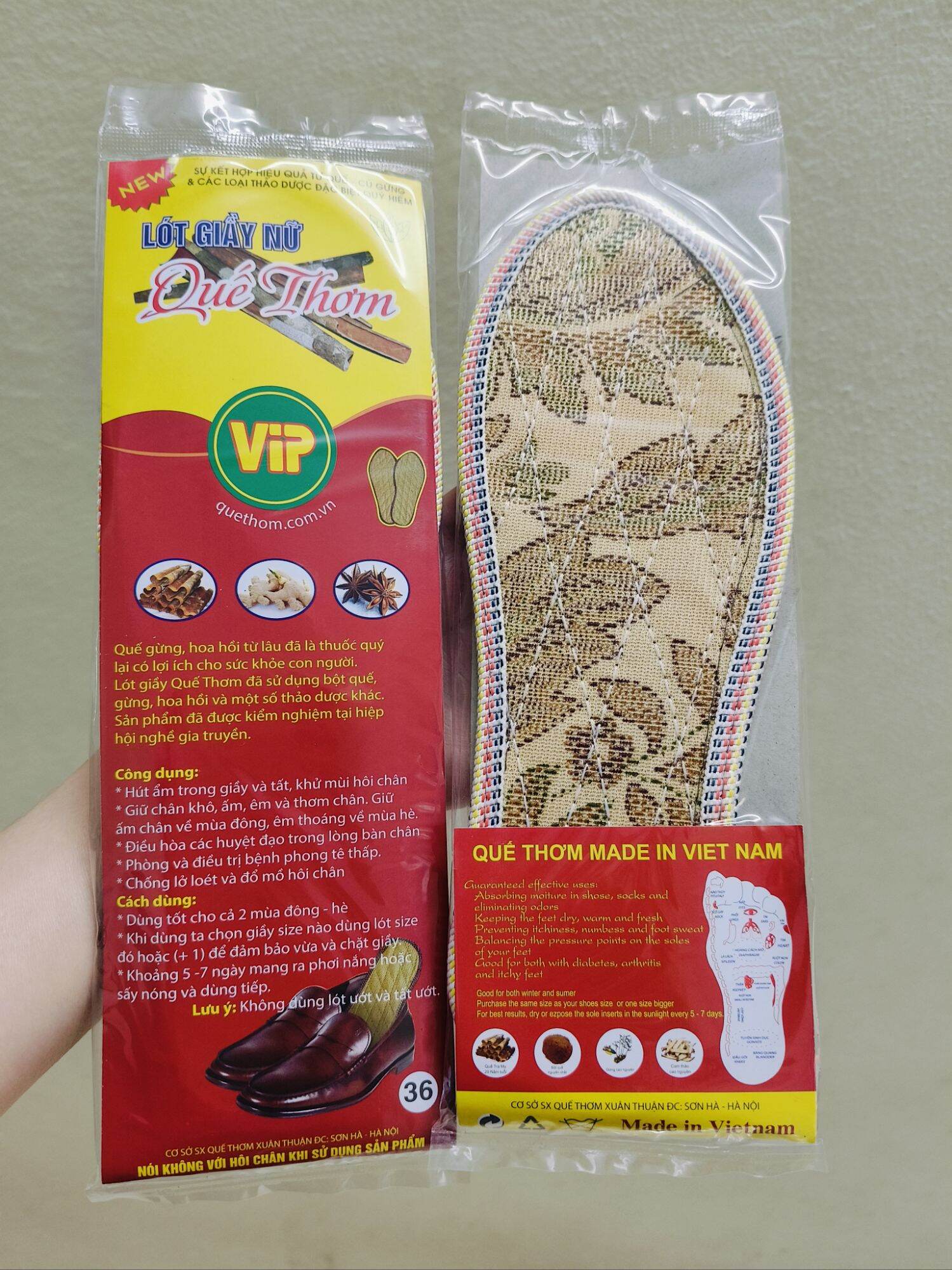 Lót giày quế khử mùi