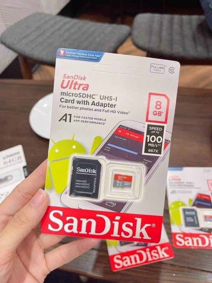 Thẻ nhớ Sandisk Micro SD Ultra đủ các mã: 8Gb - 16Gb - 32Gb - 64Gb - 128Gb