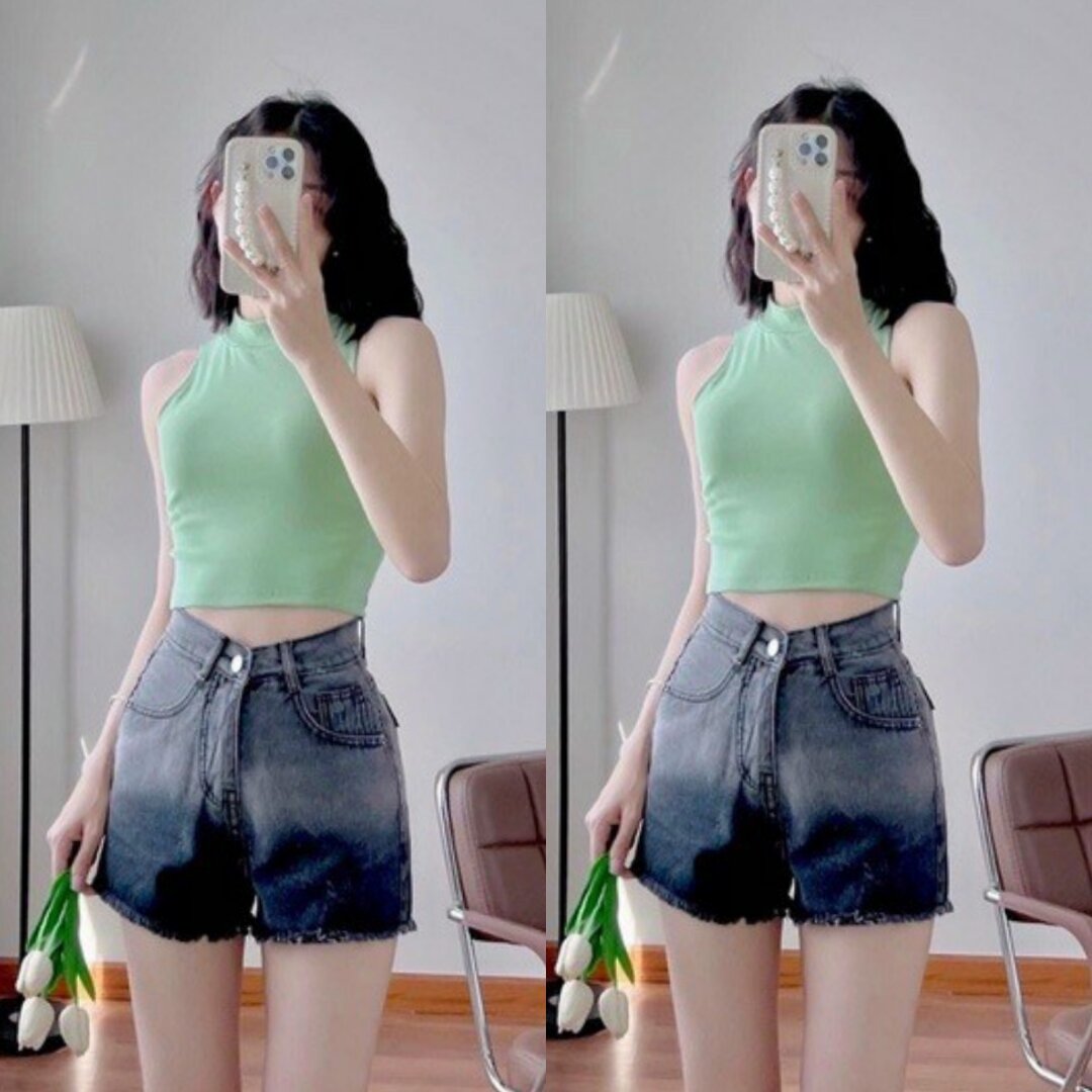 [HCM]ÁO SÁT NÁCH CỔ LỌ CROPTOP