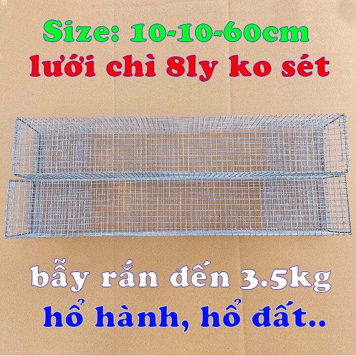 Lồng bẫy rắn 2 cửa hom đa năng loại dài tự động siêu dính