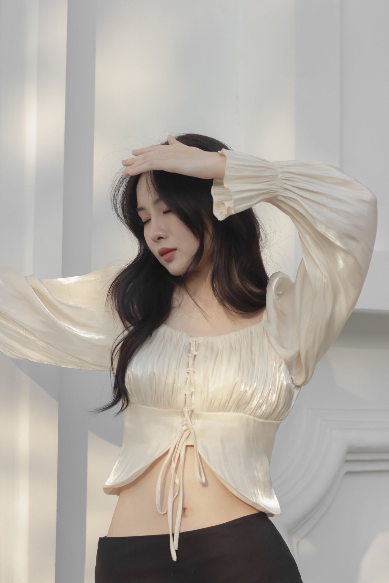 LANIE Áo lụa organza kiểu CLARA ORGANZA TOP