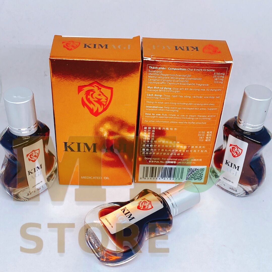 ( Chính Hãng) Dầu Lăn Kimagi Nâu Hương Nước Hoa 9ml
