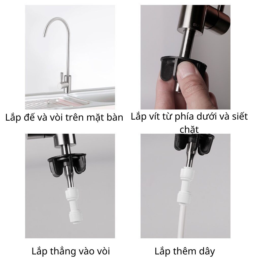Vòi máy lọc nước RO inox 304 cao cấp.