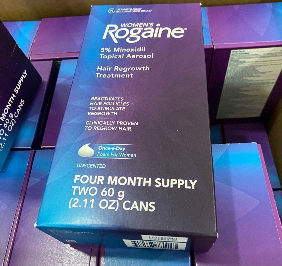 Kem mọc tóc dạng bọt Women's Rogaine Foam Treatmen Minoxidil 5% dành cho nữ của Rogaine set 2 chai