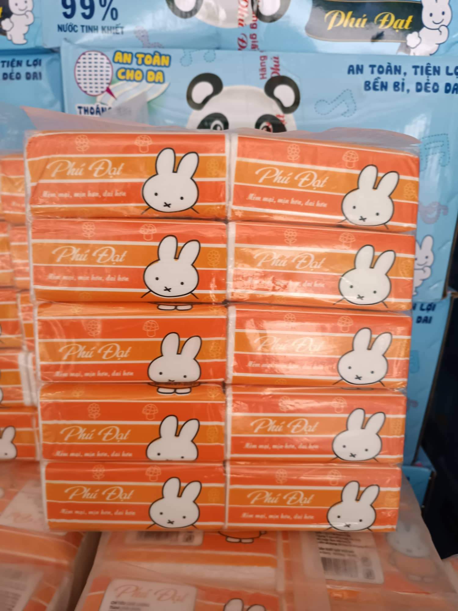 Khăn giấy khô giấy phú đạt bịch 10 gói