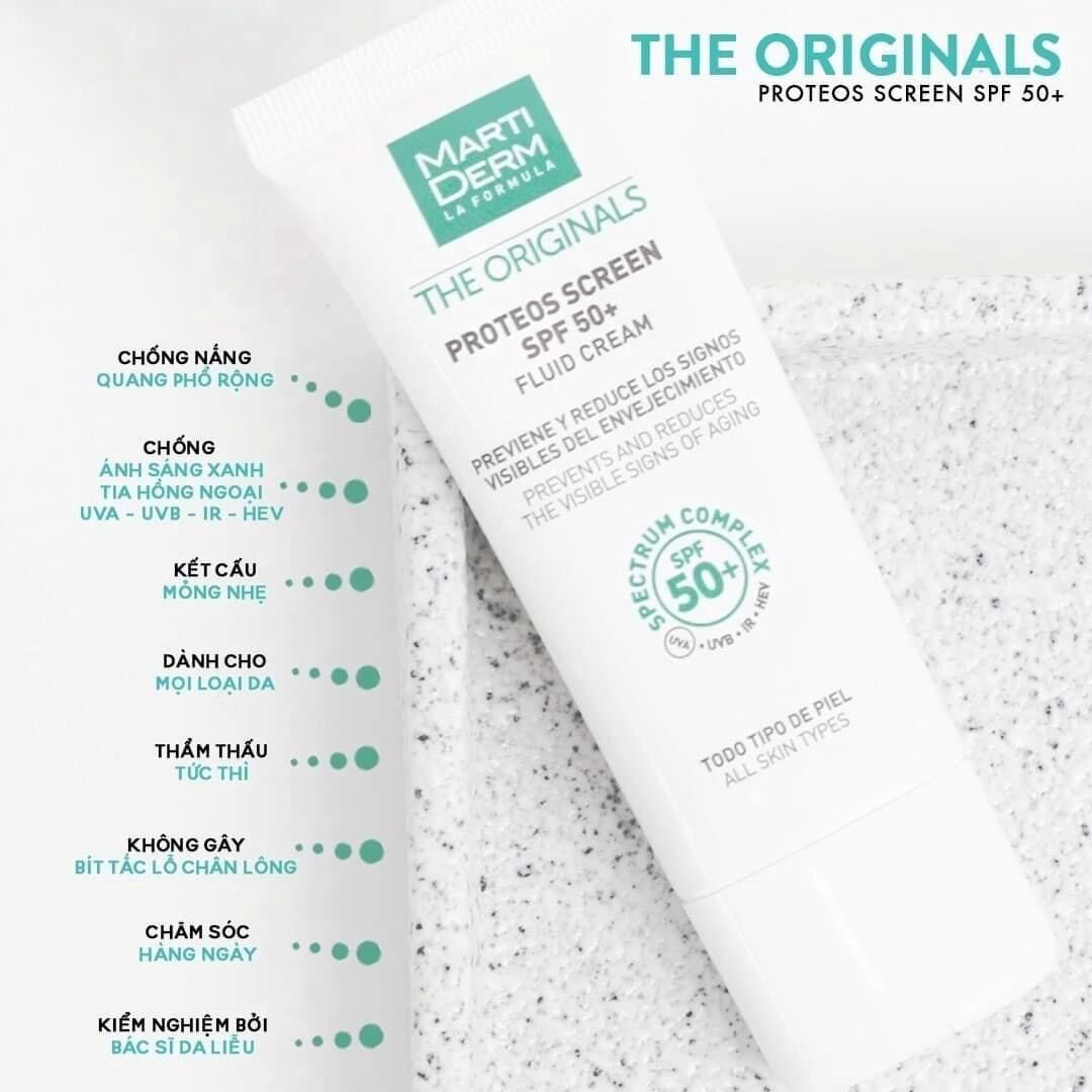 (Hàng Tây ban nha authetic) Kem chống nắng Martiderm Spf 50 40ml