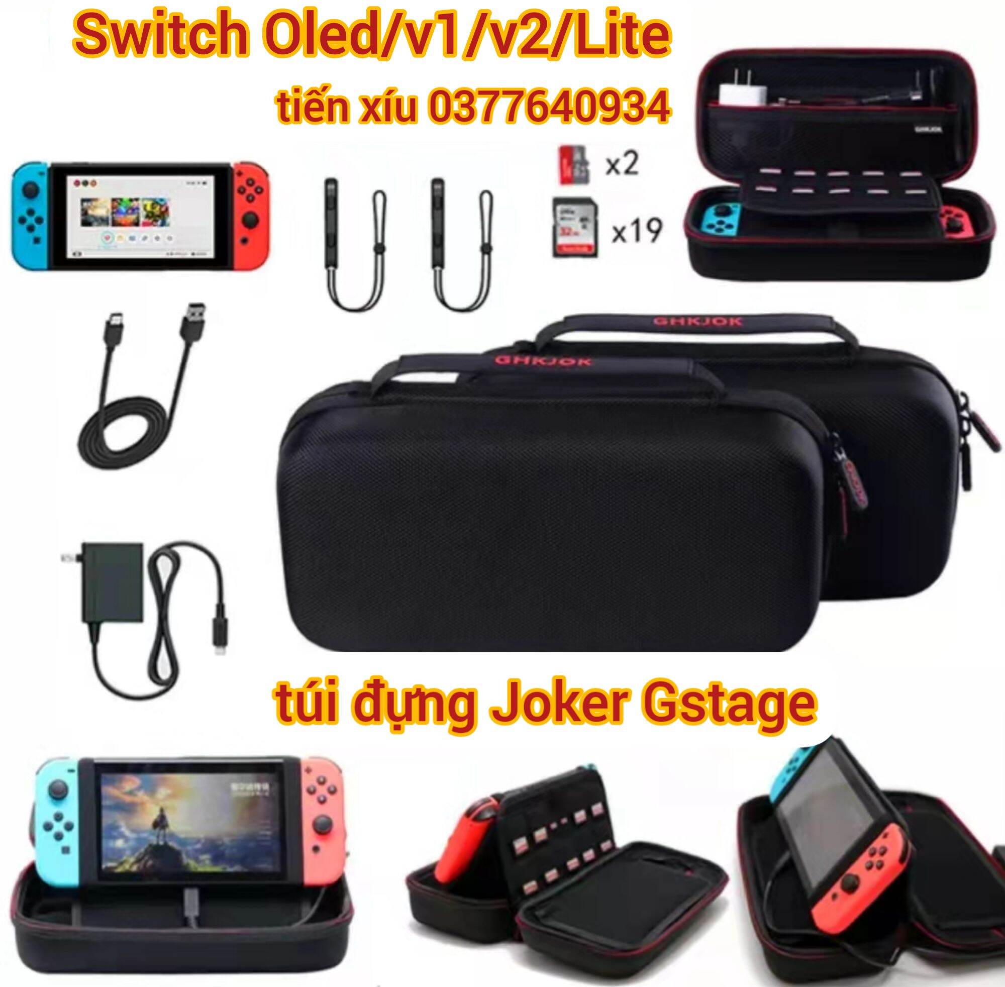Túi đựng nintendo switch kiêm đế dựng cho Nintendo Switch Oled hộp đựng Joker Gstage siêu dầy