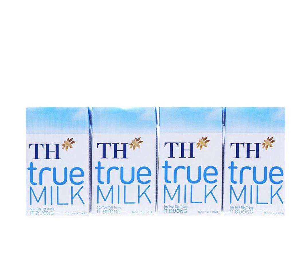 Lốc sữa tươi tiệt trùng TH true milk 110 ml × 4 hộp